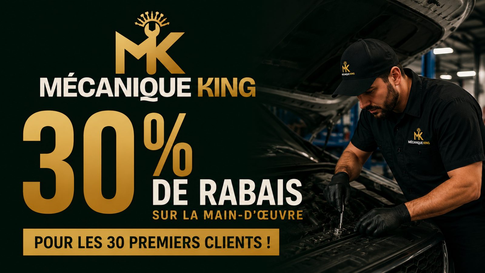 30% de rabais pour les 30 premiers clients